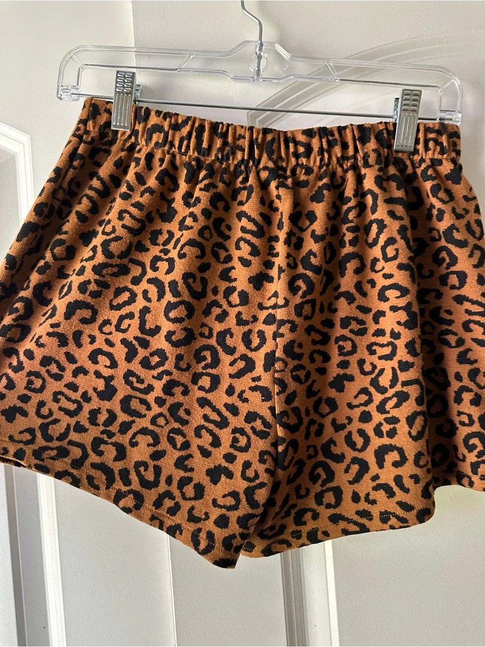 Girls XL Old Navy Leopard Wrap-Front Skort Shorts - Brown & Black